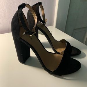 soft black heels